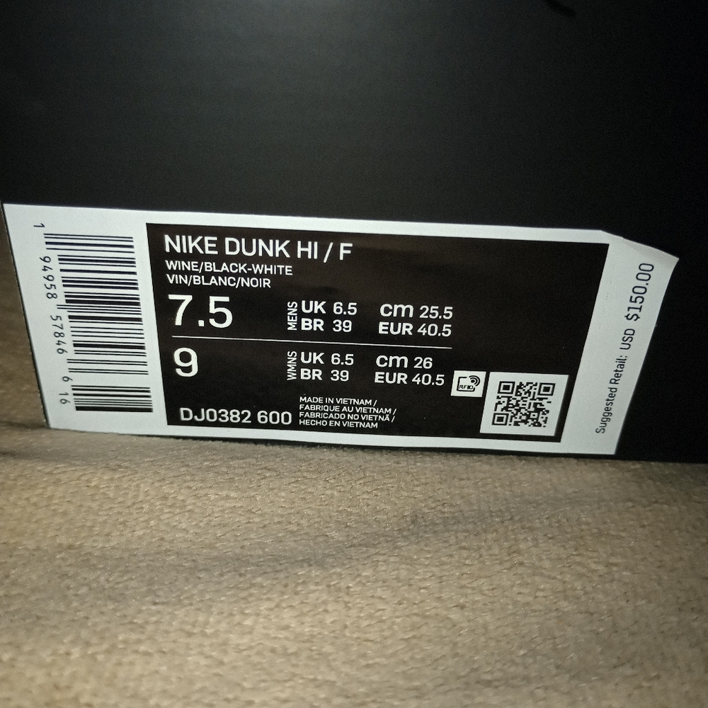 NWB Nike Dunk High Fragment Design Beijing Women's Size 9 Mens size 7.5 - Picture 5 of 14